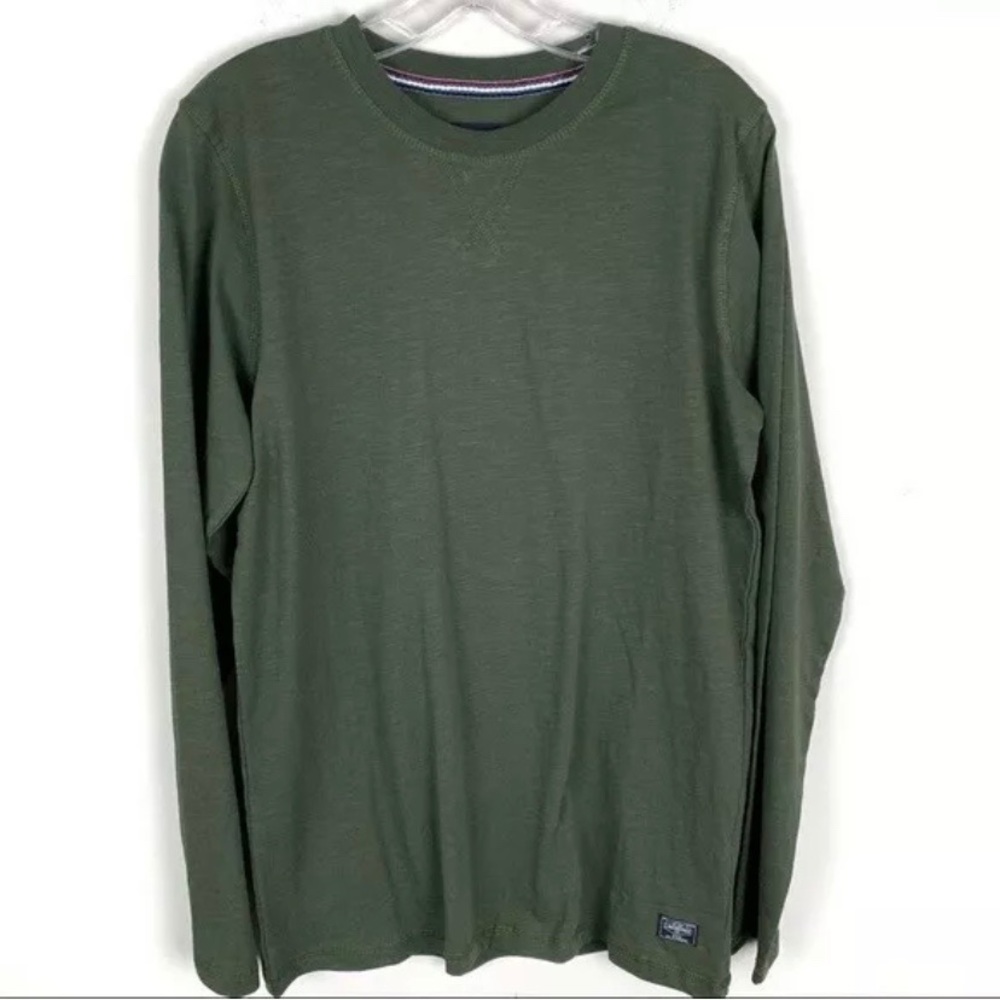Lindbergh | Hunter Green Long Sleeve Crew Neck Tee - Picture 2 of 7